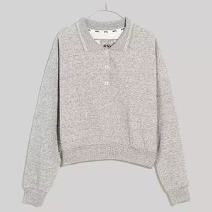Madewell Betterterry Crop Polo Sweater